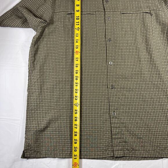 Nike ACG Shirt Mens XL Short Sleeve Plaid green Button - Picture 5 of 12